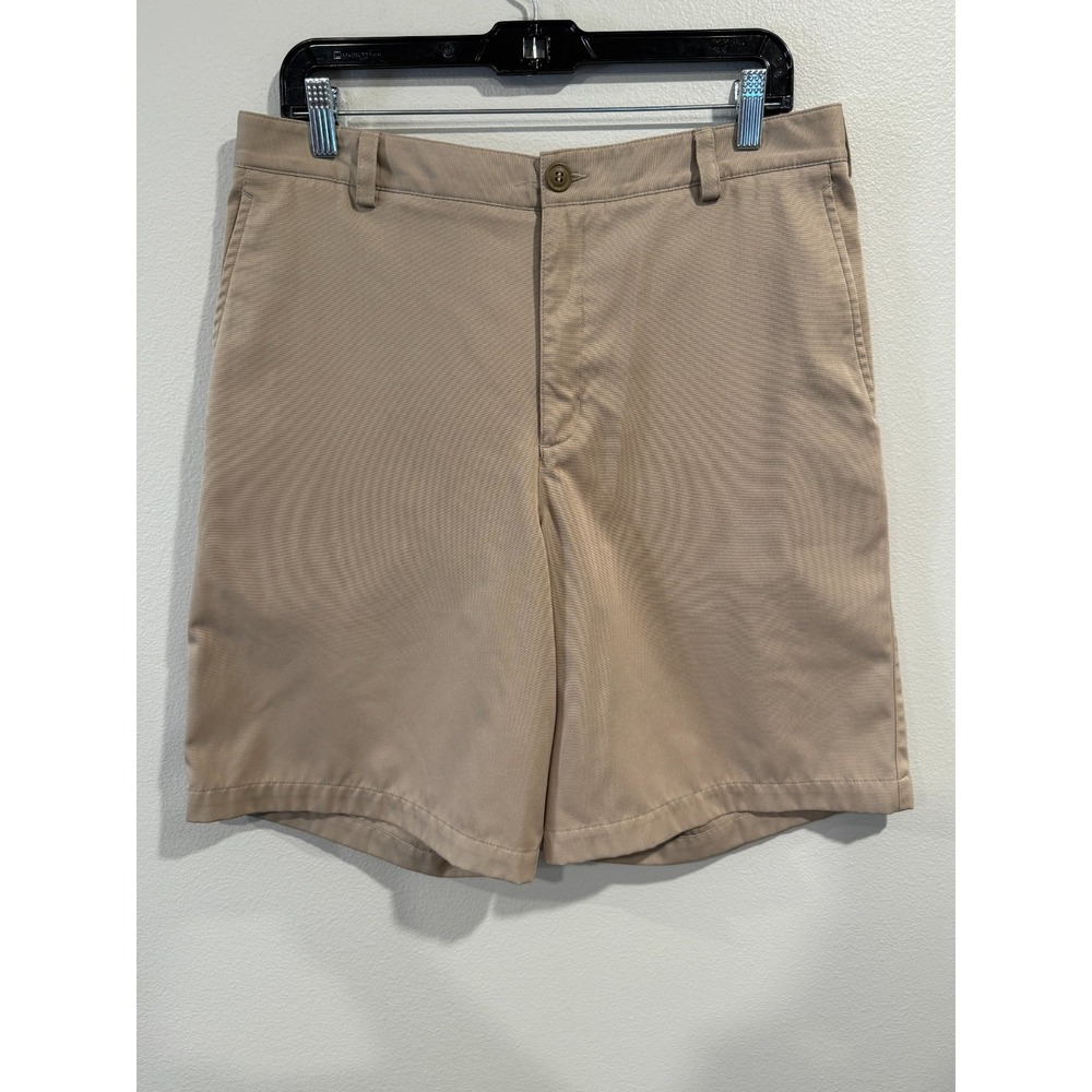 Nike Golf Shorts Men's Medium Brown Mid Rise Flat Front Slash Pocket Performance